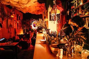 Bar at La Santoria in Madrid