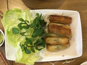 Fried rolls at Tay Ho Vegan in Ho Chi Minh City