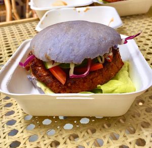 Hamburger at Tay Ho Vegan in Ho Chi Minh City