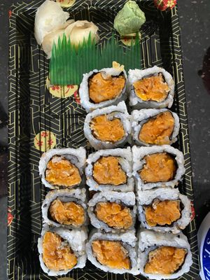 Sweet potato sushi no eel sauce  at Hibachi Express in New Port Richey