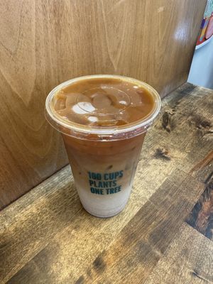 vegan oat-chata with coffee   at Barrio Donas in San Diego