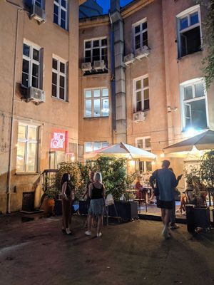 located in a patio at Peaches Gastro Girls in Warsaw