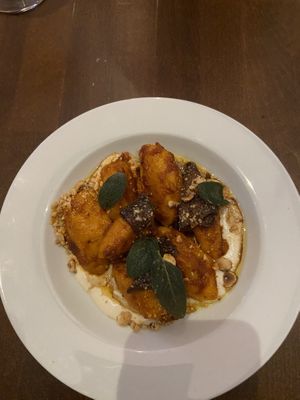 pumpking dumplings  at Peaches Gastro Girls in Warsaw