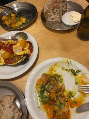 Baked eggplant at Peaches Gastro Girls in Warsaw