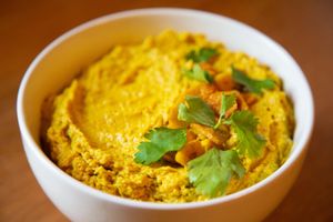 Golden Beet Hummus at New World Kitchen in Des Moines