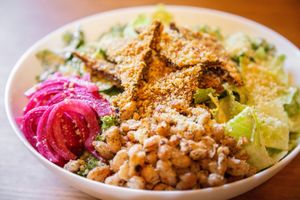 Caesar Salad with Vegan Ranch Dressing at New World Kitchen in Des Moines