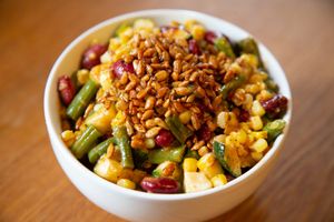 Sweet Corn Salad at New World Kitchen in Des Moines