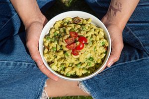 Green Goddess Macaroni Salad at New World Kitchen in Des Moines