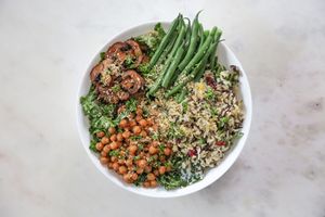 Smoky Mushroom & French Onion Salad at New World Kitchen in Des Moines