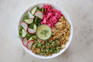 Za'atar Tofu Salad at New World Kitchen in Des Moines