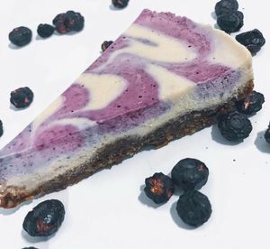 Desserts:
Raw & Sugar Free Blueberry Swirl  at The Organic Grill in New York City