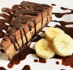 Dessert: Raw & Sugar Free Chocolate Banana  at The Organic Grill in New York City