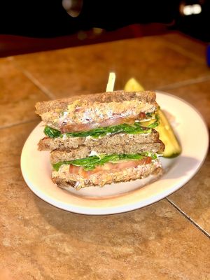 Tuna Sandwich : chickpea and jackfruit  at The Organic Grill in New York City