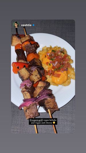 Skewers of Kebabs  at The Organic Grill in New York City