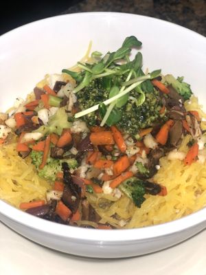 Spaghetti squash marinara  at The Organic Grill in New York City