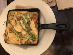 Cheese fries at The Organic Grill in New York City