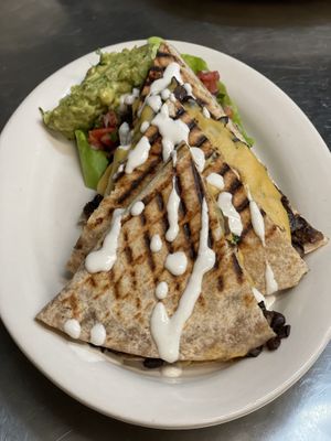 Quesadilla  at The Organic Grill in New York City
