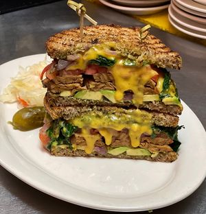 Green Melt sandwich  at The Organic Grill in New York City