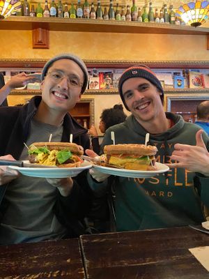 Waffle Burgers for Brunch  at The Organic Grill in New York City
