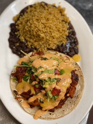 Rancheros with  Quinoa and Jackfruit    at The Organic Grill in New York City