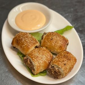 New Appetizer :No piggies in blanket   at The Organic Grill in New York City