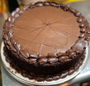 Triple Chocolate  Layered Cake  at The Organic Grill in New York City