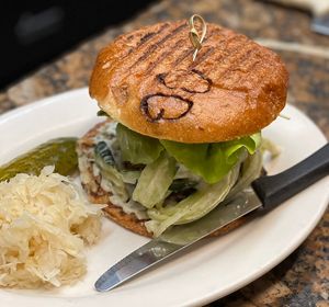 Tzatziki  Rich Roll Burger  at The Organic Grill in New York City