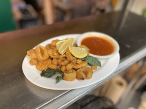 Hearts of Palms aka Fried Calamari  at The Organic Grill in New York City