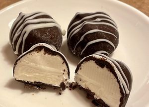 Chocolate Vanilla Ice Cream Truffles  at The Organic Grill in New York City