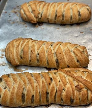 Lentil Wellington pie. Can be pre ordered  online  at The Organic Grill in New York City