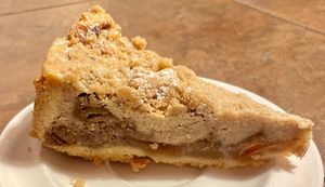 Granny’s Apple Crumb. Can be served w choice of ice cream : caramel salt, vanilla, pistachio  at The Organic Grill in New York City