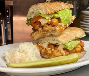 Pao Boy Cauliflower Sandwich  #Veganuary at The Organic Grill in New York City