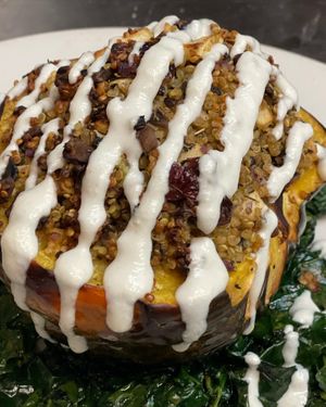 Quinoa Stuffed Acorn Squash   at The Organic Grill in New York City