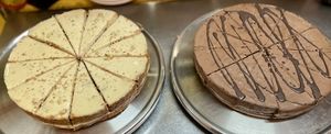 Raw Carrot Cake &   Raw Chocolate Banana Caramel Cake   at The Organic Grill in New York City