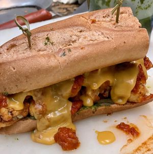 Gluten Free Cauliflower PoBoy baguette   at The Organic Grill in New York City