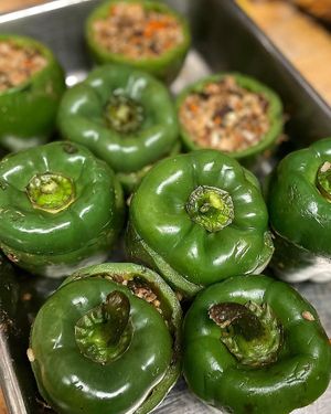 Gluten Free stuffed green peppers   at The Organic Grill in New York City