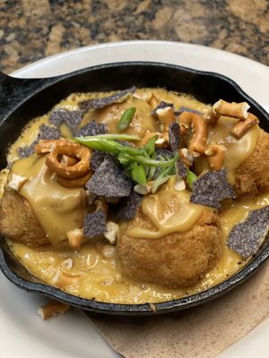 Loaded Mac & Cheese . Served w  GF Chips and Pretzels   at The Organic Grill in New York City