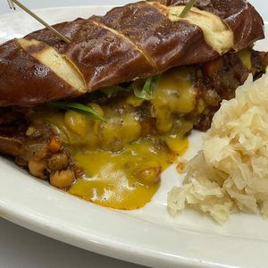 Chili Cheese Sausage Dog  at The Organic Grill in New York City