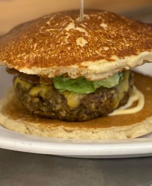 Slamcake Burger   at The Organic Grill in New York City