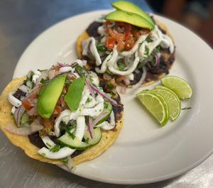 Young Coconut Meat  Ceviche Tostada   at The Organic Grill in New York City