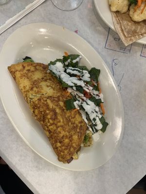 Tofu omelette  at The Organic Grill in New York City