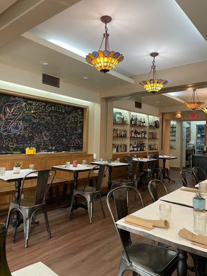 New interior of the Organic Grill  at 133 west 3 rd street   at The Organic Grill in New York City