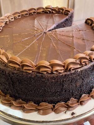 Triple chocolate cake   at The Organic Grill in New York City