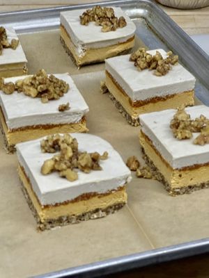 Raw Pumpkin cake   at The Organic Grill in New York City