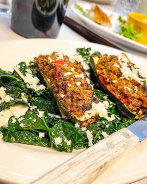 Zucchini Boats   at The Organic Grill in New York City