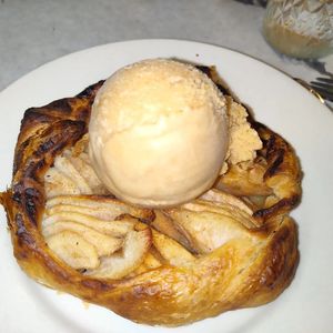 Apple Galette w Vanilla Ice Cream  at The Organic Grill in New York City