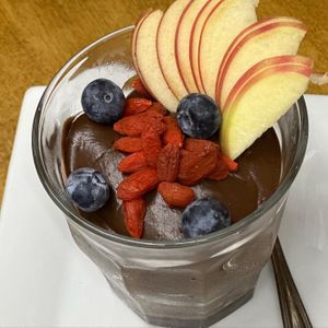 New Dessert: Chocolate Avocado Mousse   at The Organic Grill in New York City