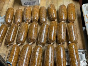 House made sausages   at The Organic Grill in New York City