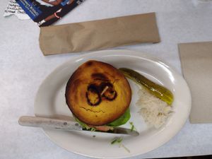 Green Machine GF burger at The Organic Grill in New York City