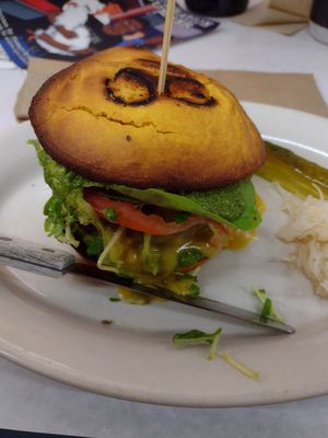 Green Machine GF burger at The Organic Grill in New York City